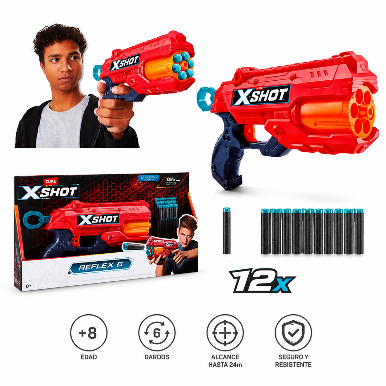 Pistola X-Shot Reflex 6